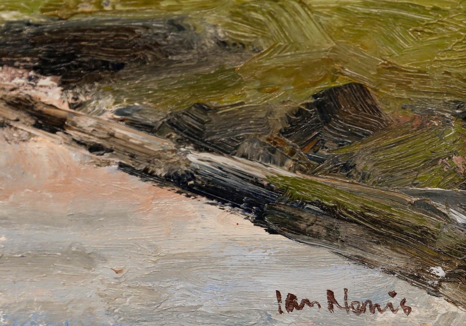 Ian Norris (B.1960) Framed Contemporary Oil, River Ribble photo vinterior