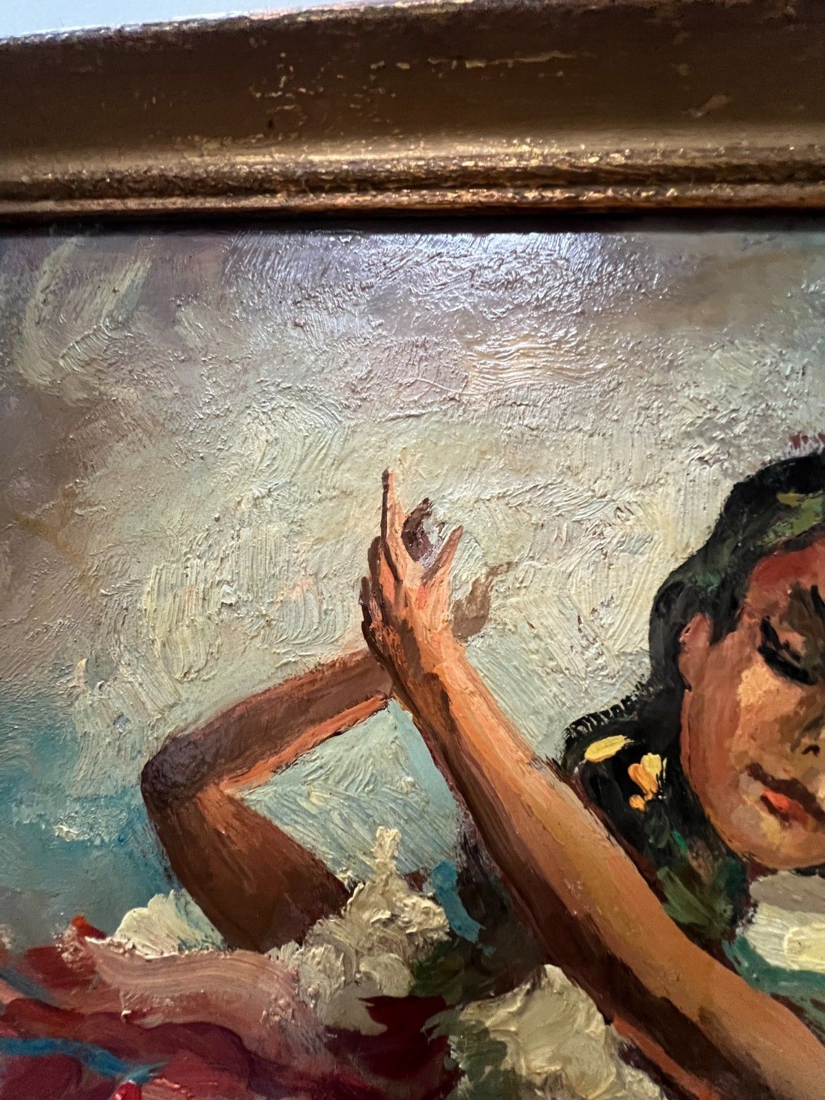 Oil On Isorel "La Danceuce De Flamenco" 20th Century photo for sale