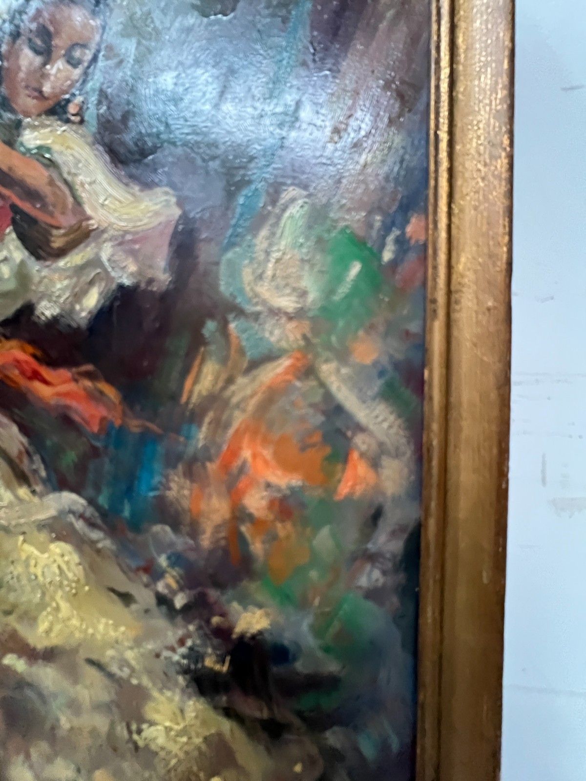 Oil On Isorel "La Danceuce De Flamenco" 20th Century photo vinterior