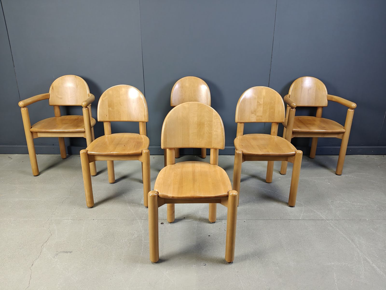 Set Of 6 Scandinavian Dining Chairs By Rainer Daumiller, 1980s