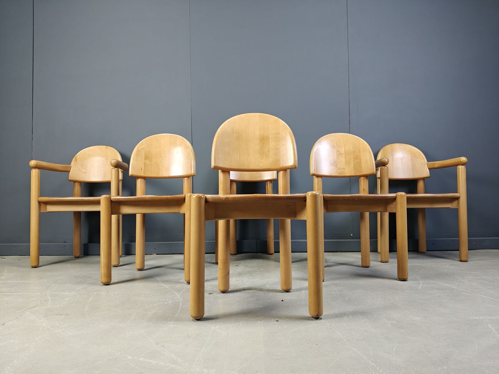 1250.0 Set Of 6 Scandinavian Dining Chairs By Rainer Daumiller, 1980s photo