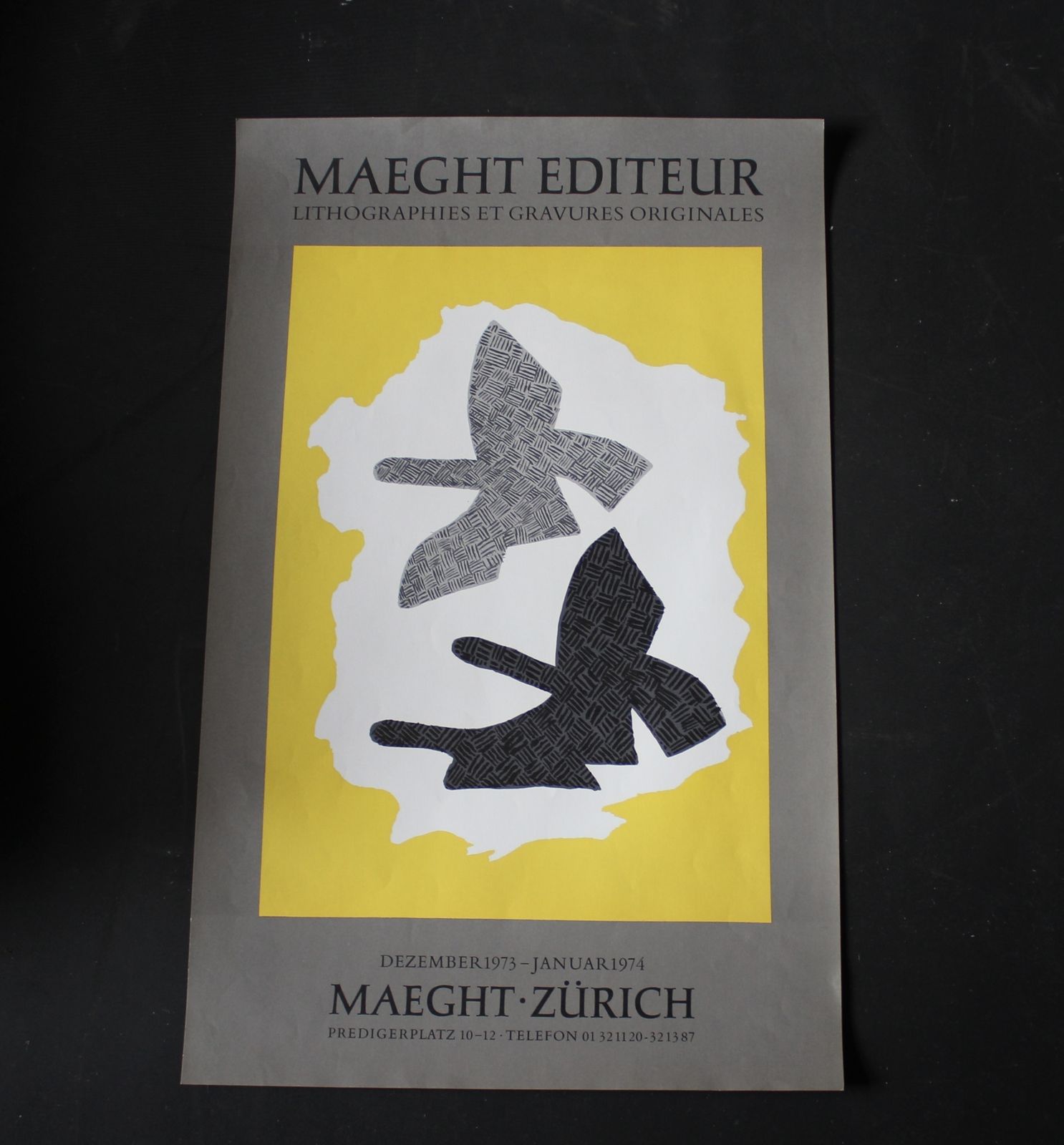 George Braque Poster For Galerie Maeght Zurich photo furniture