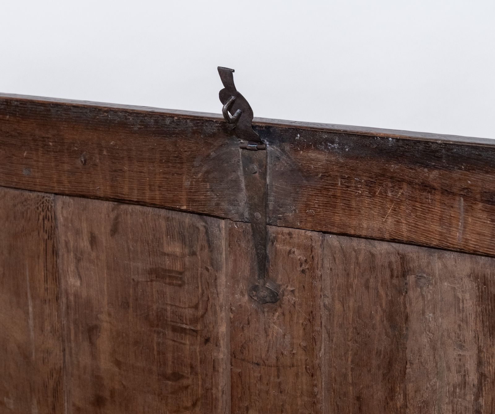 Charles II Oak Panel Coffer Chest Circa 1680 photo vintage