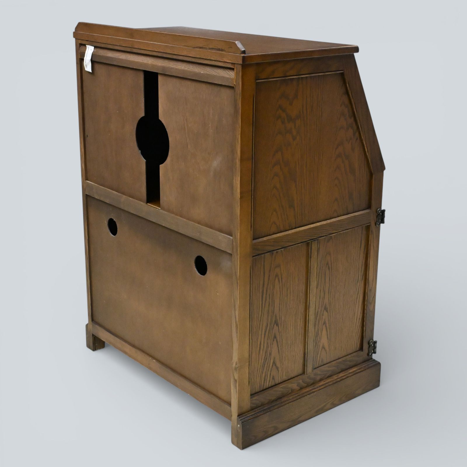 Old Charm Computer Bureau Micro Office Light Oak Red Leather Free Uk Delivery photo vinterior