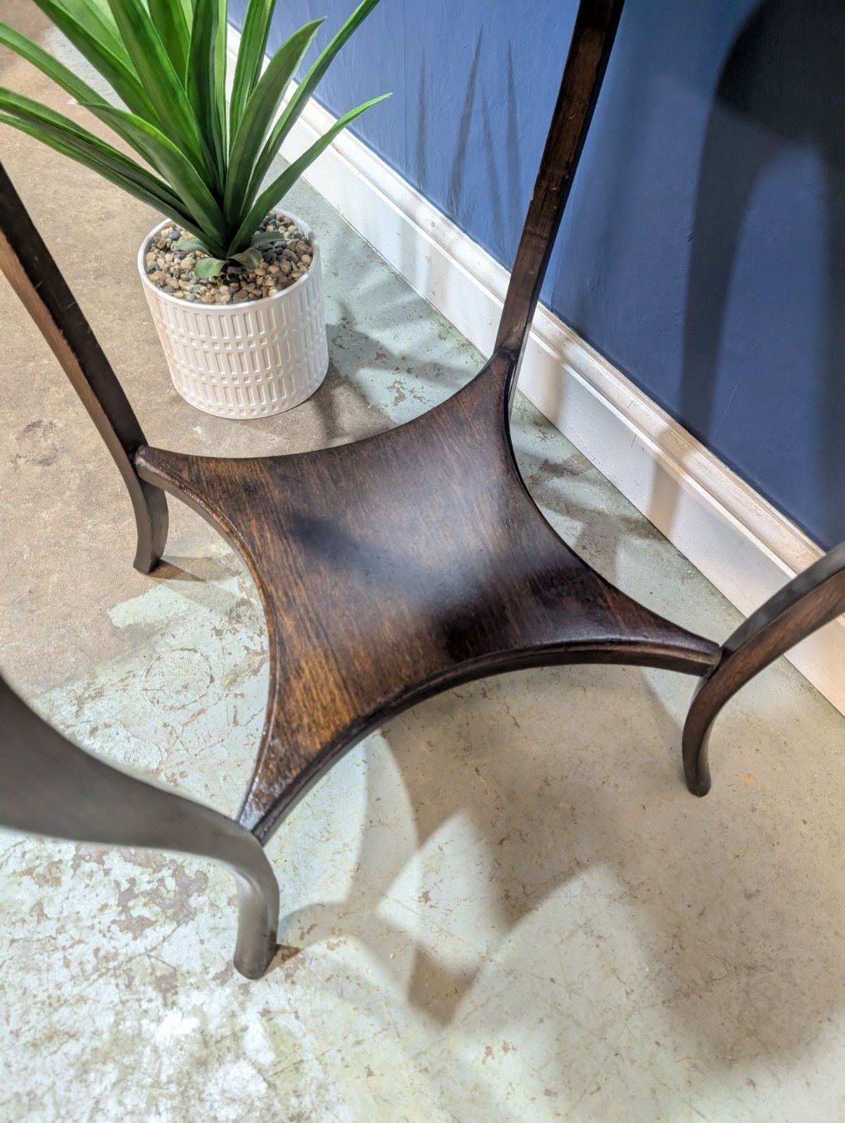 Antique Edwardian Mahogany Two Tier Side Table End Wine Plant Stand Vintage photo vinterior