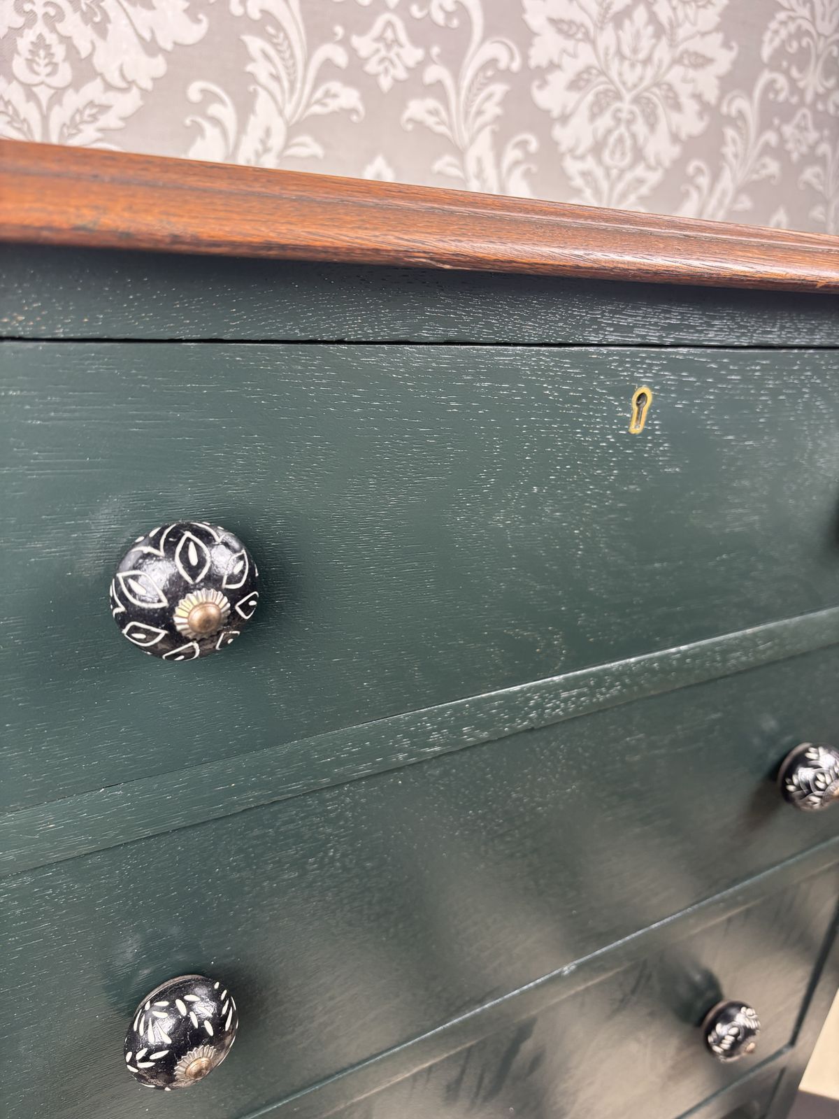 Solid English Oak Chest Of Drawers photo Furniture