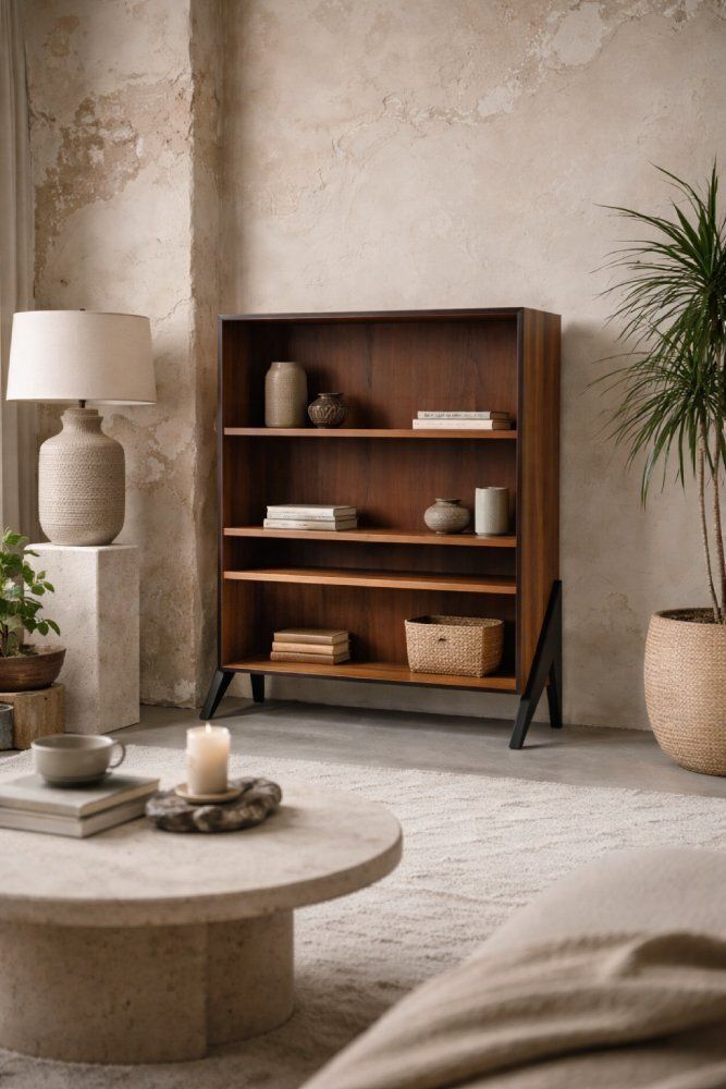 Mid Century Scandinavian Modern Teak Bookcase, 1960s photo for sale