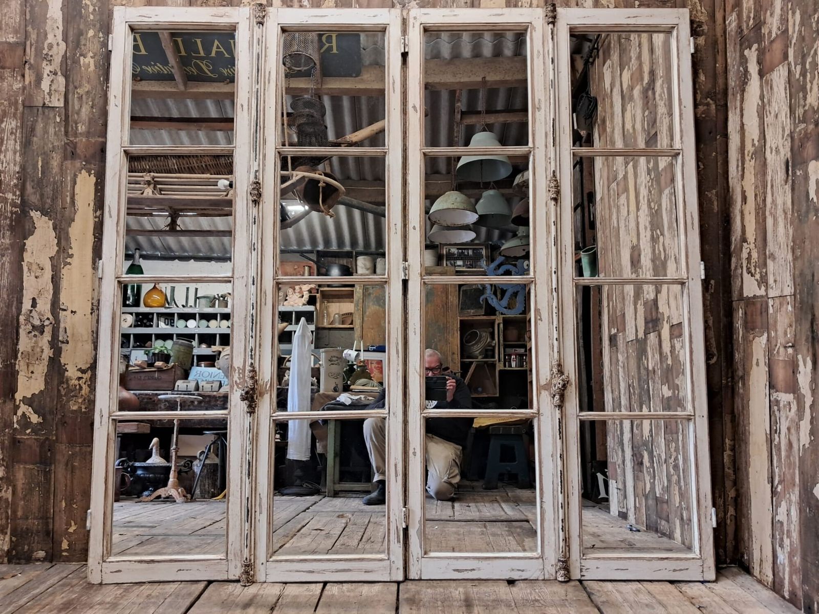 photo vinterior Mirrored Decorative French Windows