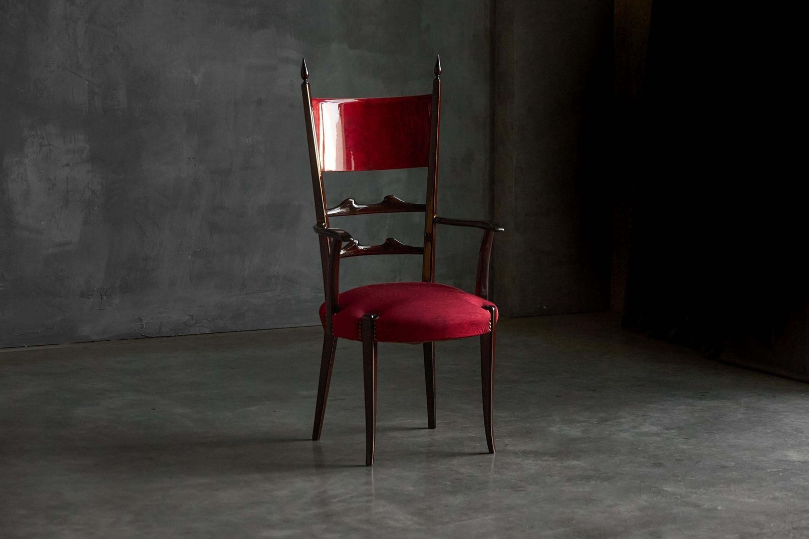 8728.0 High Back Dining Chairs By Aldo Tura, Italy, 1962 photo