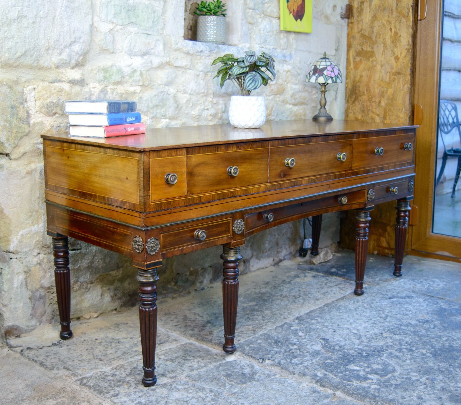 Regency Mahogany Sideboard   Converted Piano   Georgian   Reeded Legs photo furniture