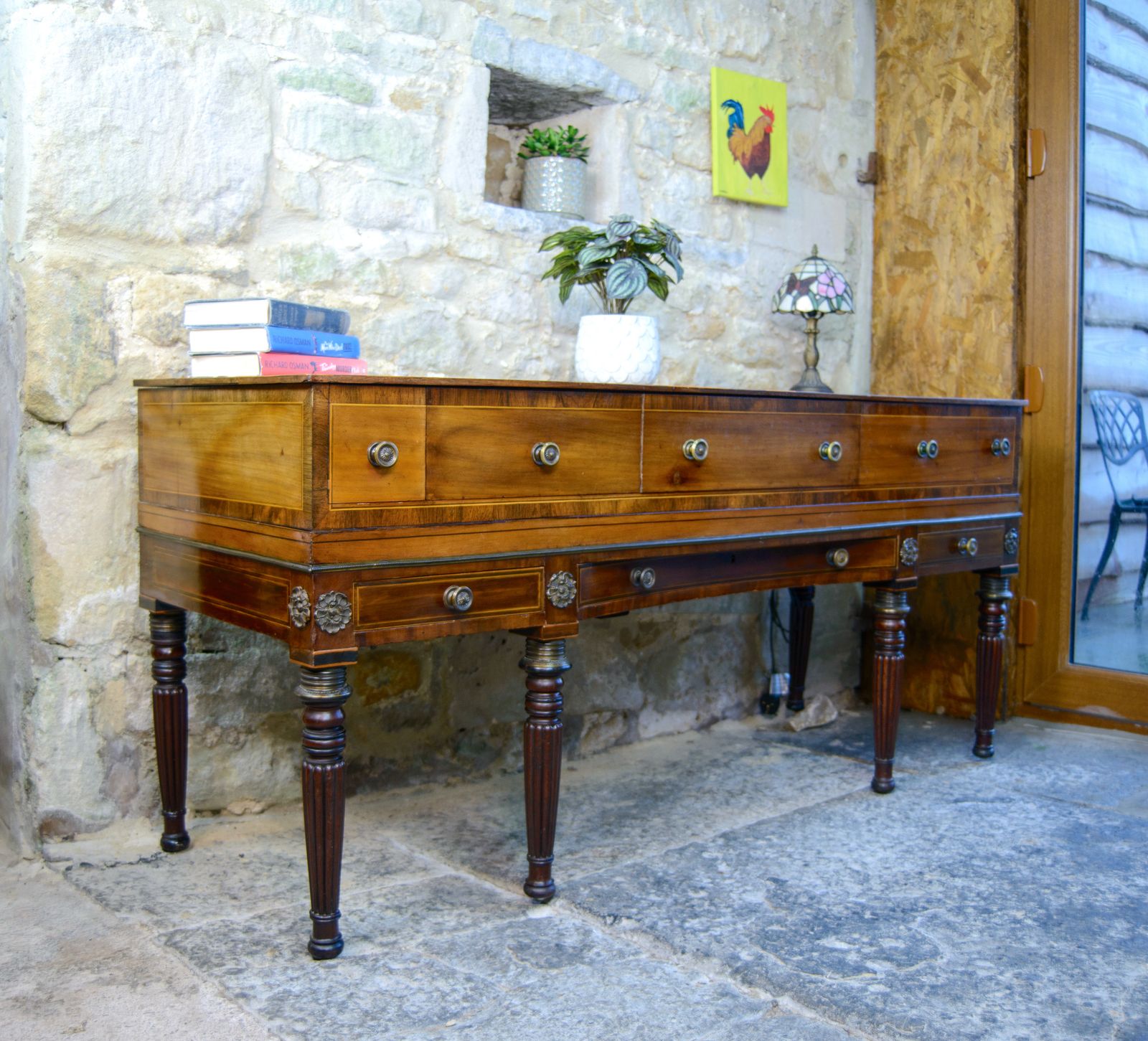 Regency Mahogany Sideboard   Converted Piano   Georgian   Reeded Legs photo for sale