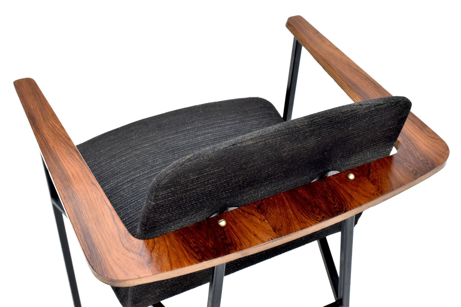 1960s Rosewood & Steel Side Chairs photo vinterior