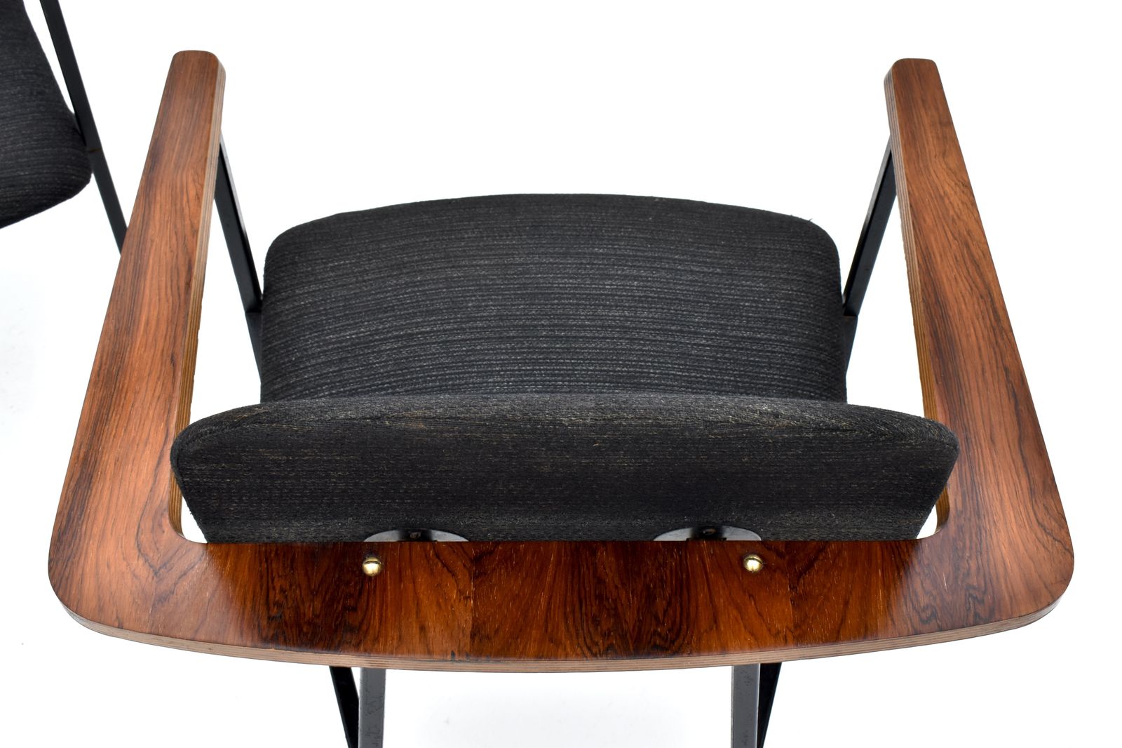 1960s Rosewood & Steel Side Chairs photo buy