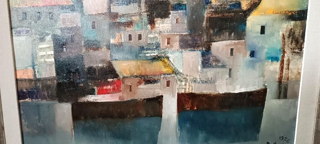 Dipinto Olio Su Tela Marina 1976 Lido Bettarini Tela 70x50 Cm photo 709.0