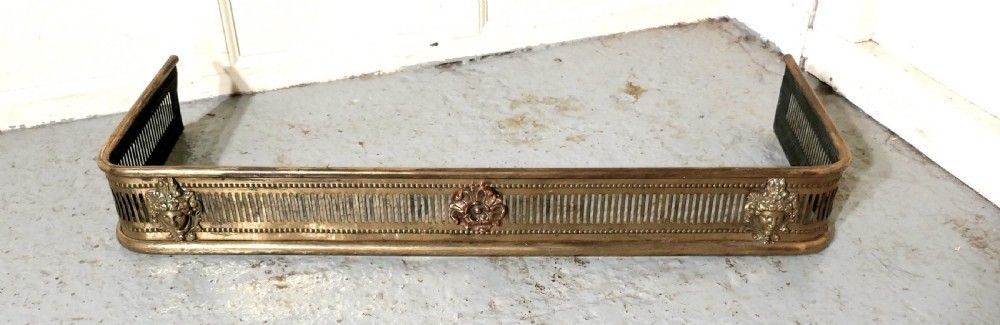 Victorian Art And Crafts Brass Fender photo furniture