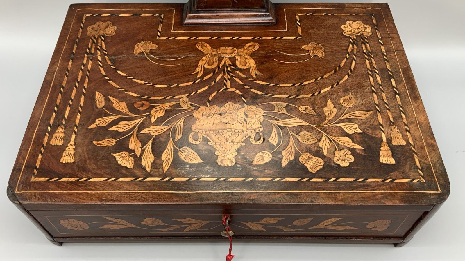 Dutch Marquetry Dressing Table Mirror 19th Century Toilet Swing Mirror Beautiful photo vinterior