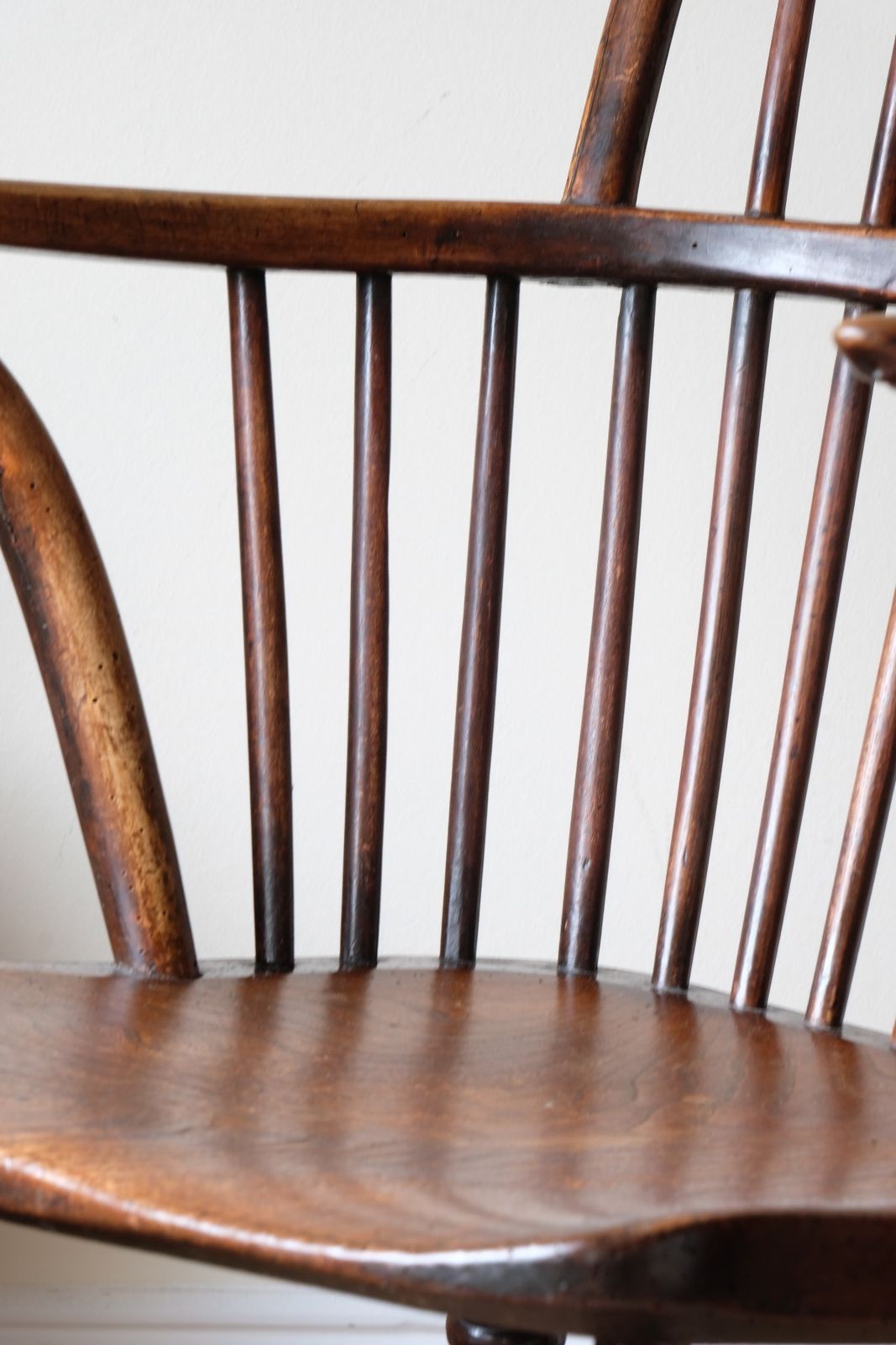 19th Century Windsor Wheelback Armchair In Ash & Elm (Circa 1860) photo vintage