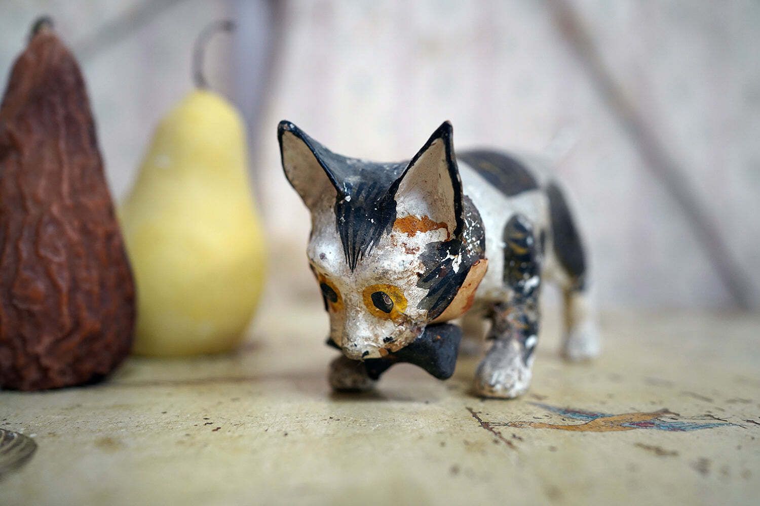 A Rare Pair Of 19thc Papier Mâché Nodding Cats & Mice C.1880 photo 680.0