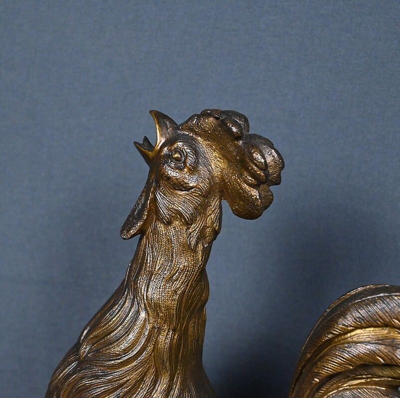 Bronze "The Rooster" Signed G. Guesnet – Late 19th Century photo buy