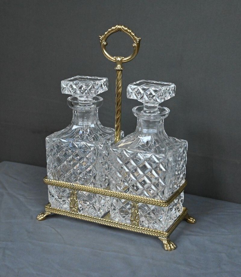 Bronze & Crystal Liquor Cabinet – Late 19th Century photo Home Decor