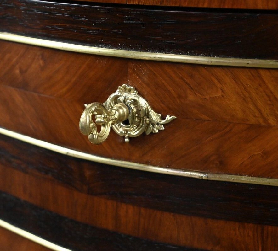 photo for sale Inlaid Secretary Desk In Precious Woods, Napoleon III Period – Mid 19th Century