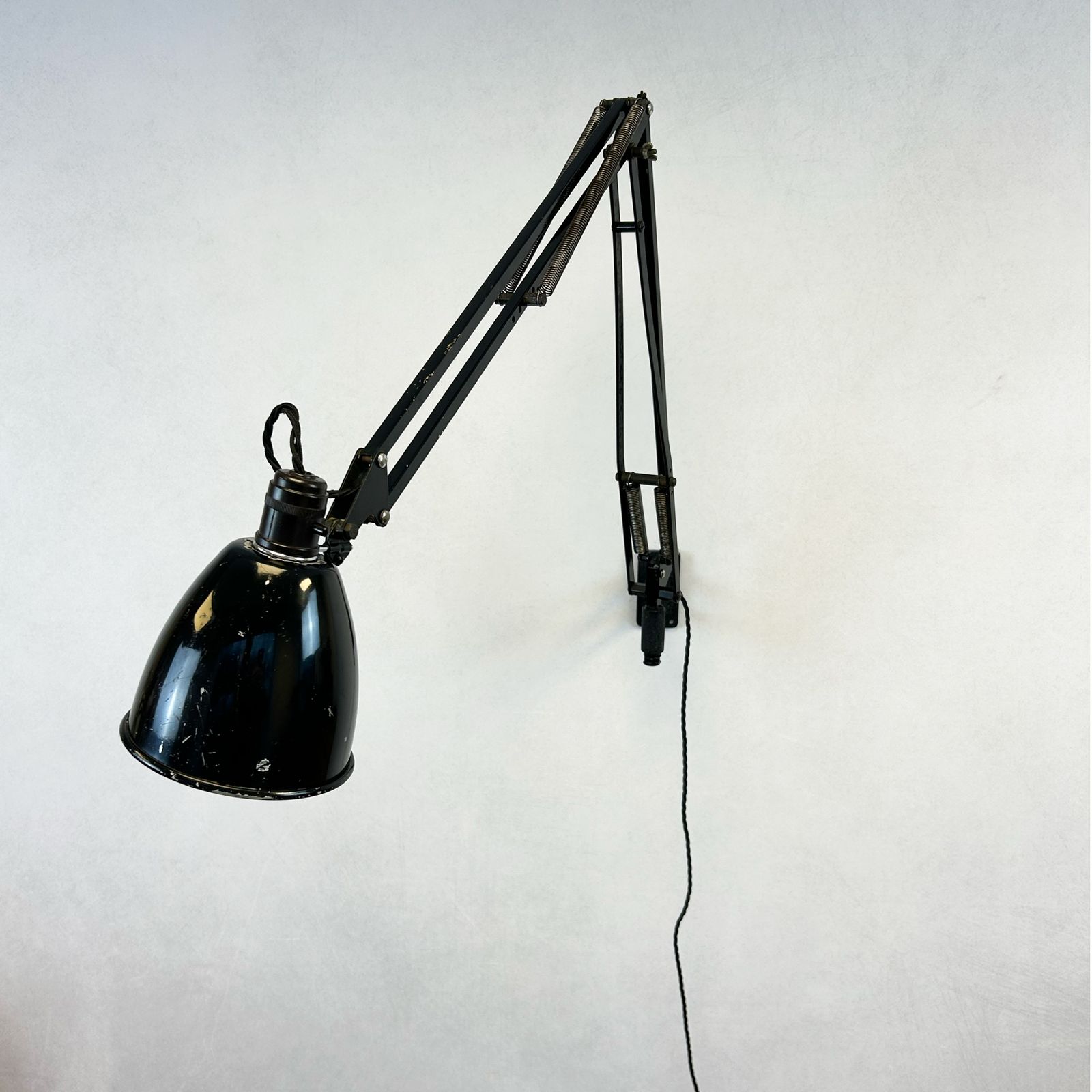 Herbert Terry 1209 Anglepoise Wall Lamp, Black photo Lighting