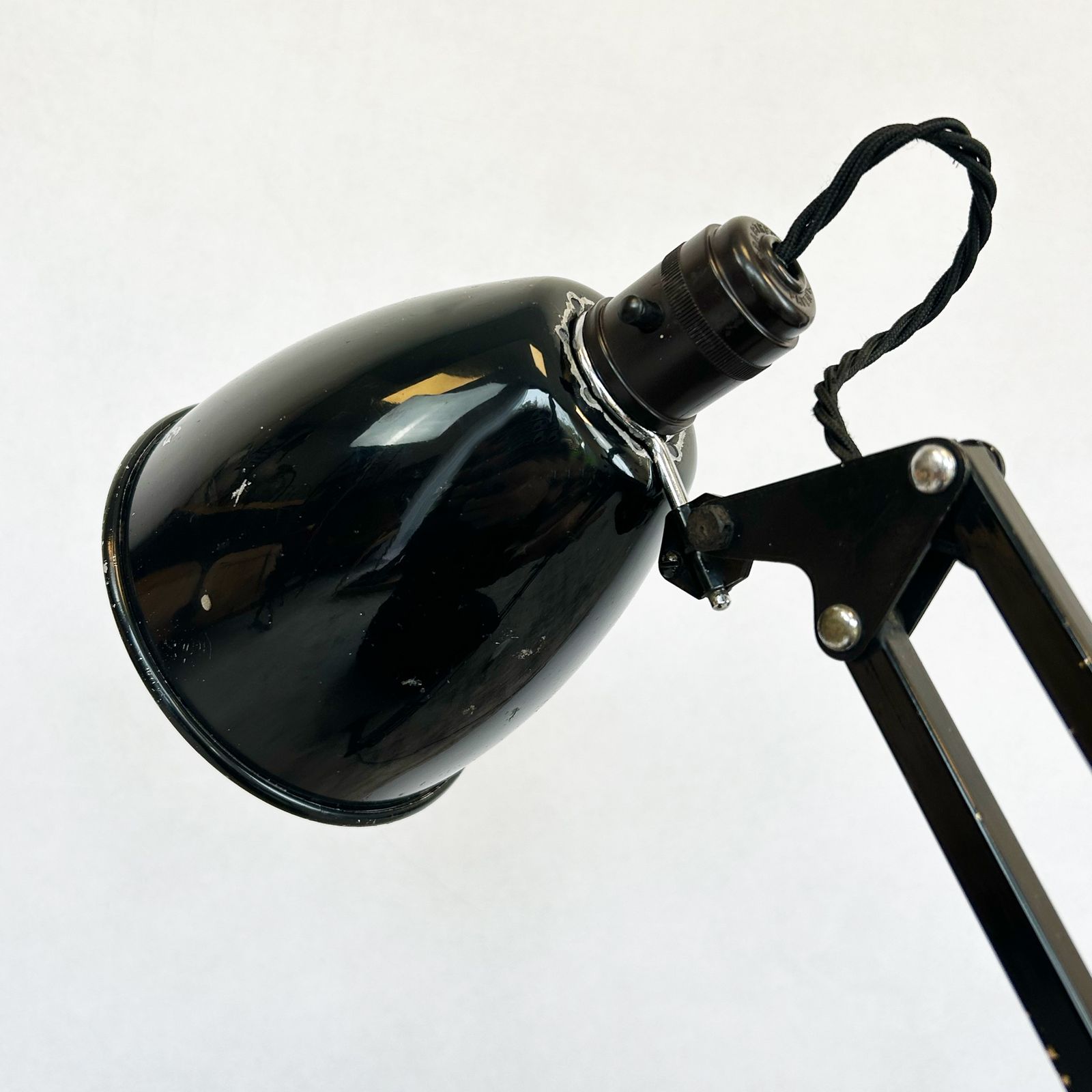 Herbert Terry 1209 Anglepoise Wall Lamp, Black photo vintage