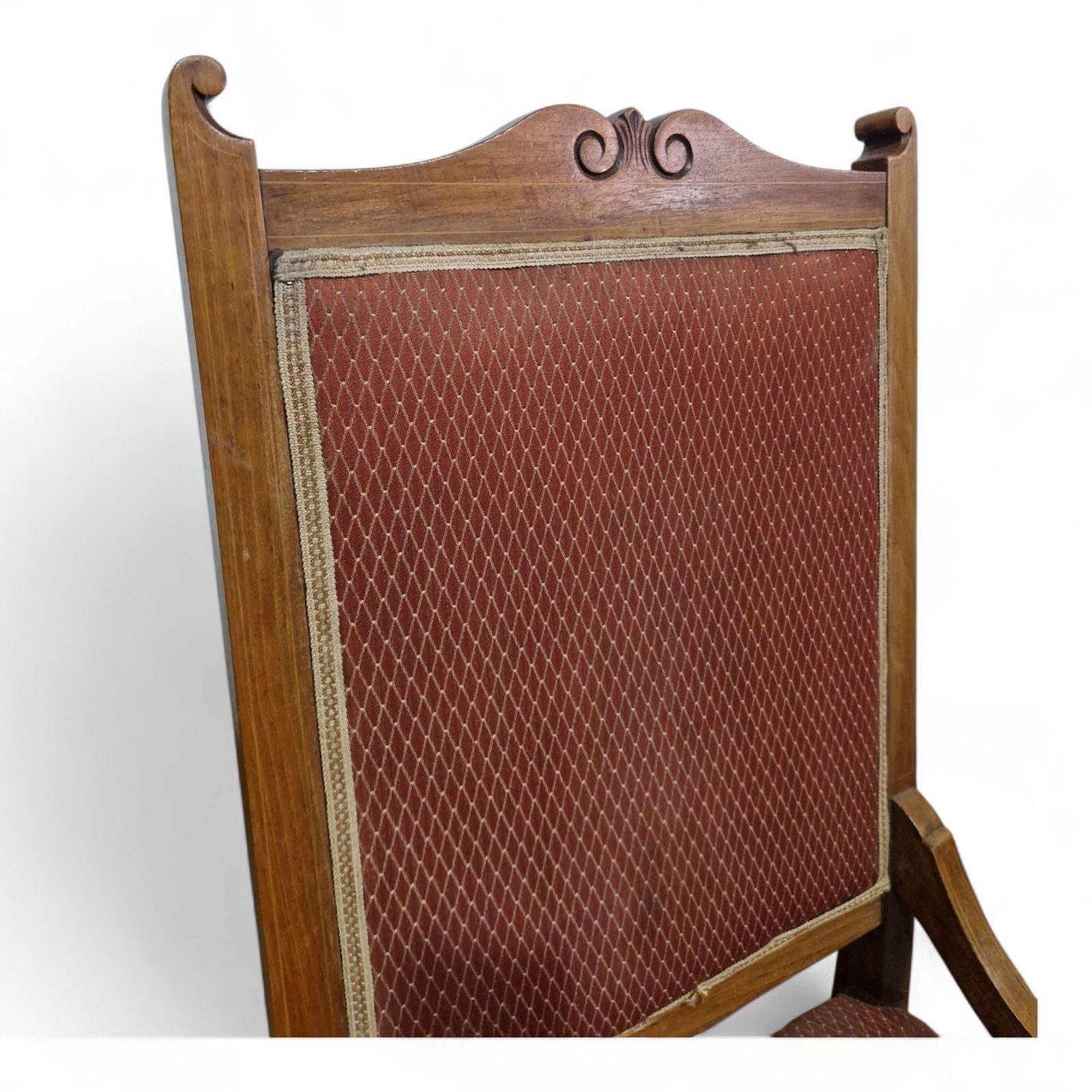 Antique Victorian Fireside Chair Carved Occasional Salon Chair Bedroom Chair photo vinterior
