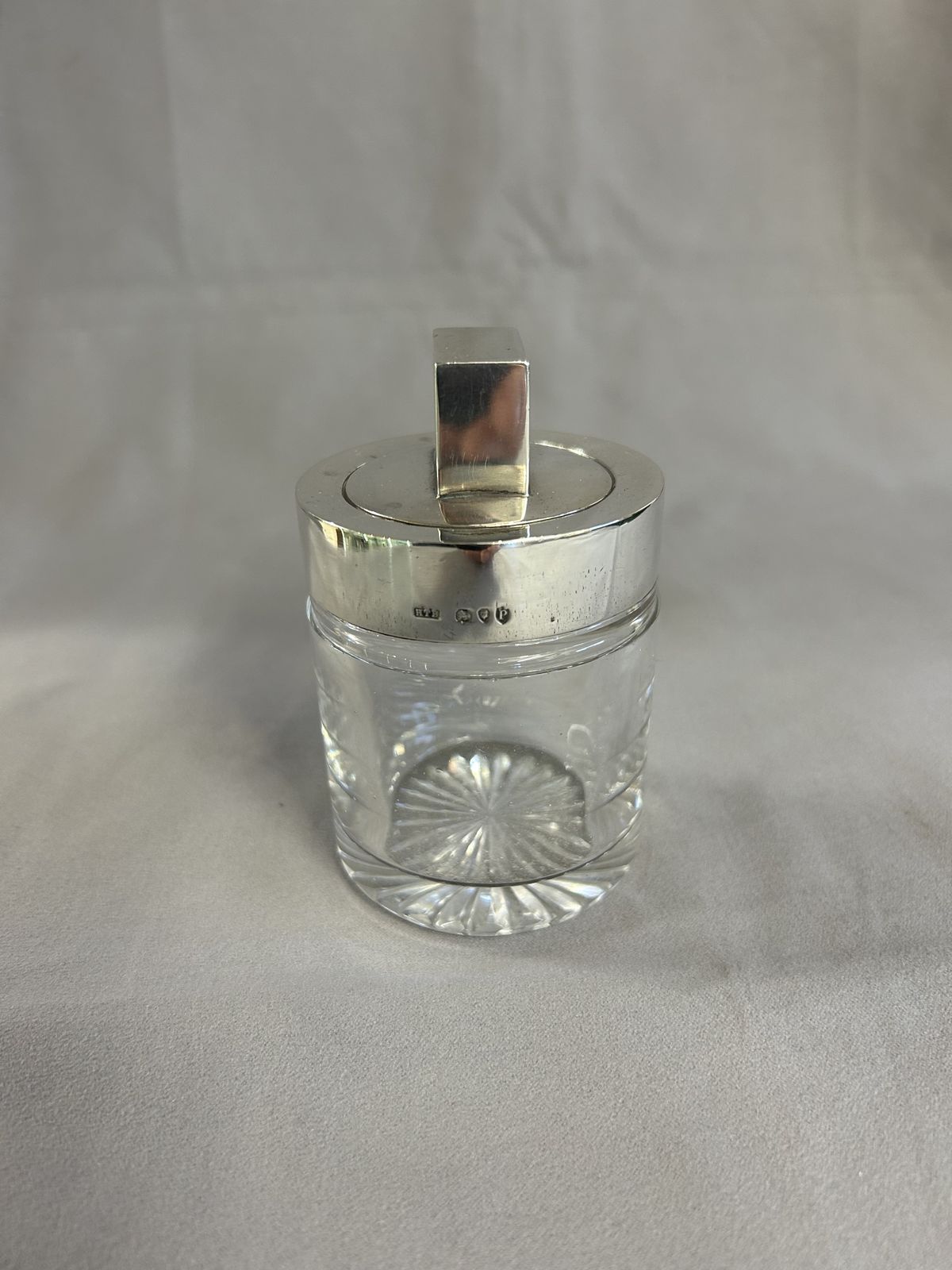 Victorian Silver Topped Glass Jar   London 1890   Brockwell & Sons photo furniture