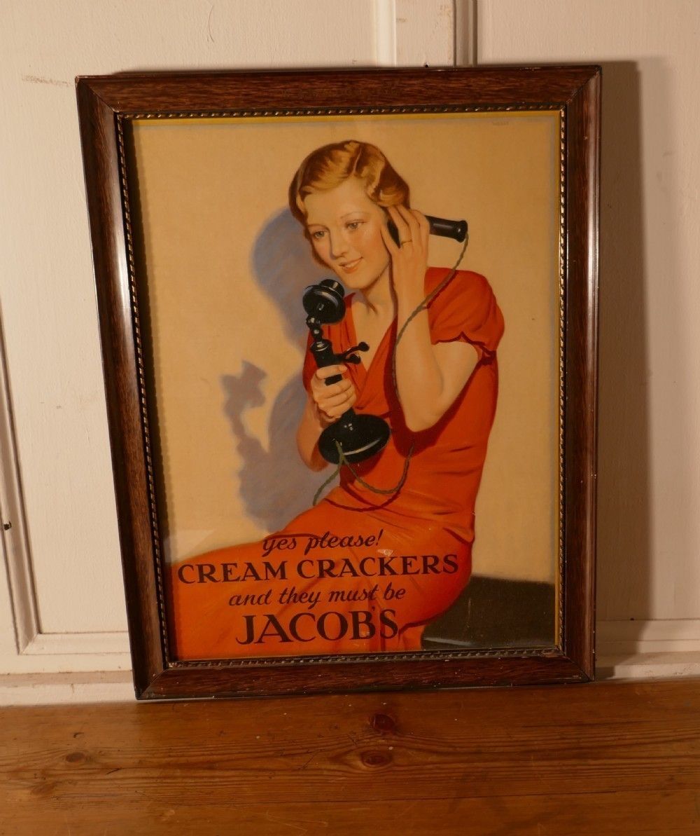 photo furniture Original Framed Jacobs Cream Crackers Card Poster, From Dublin