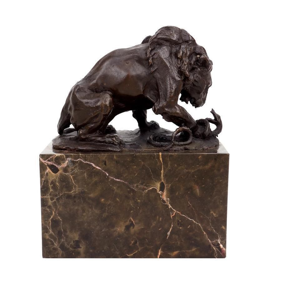 Art Deco Style Brown Patinated Bronze Animal Sculpture photo for sale