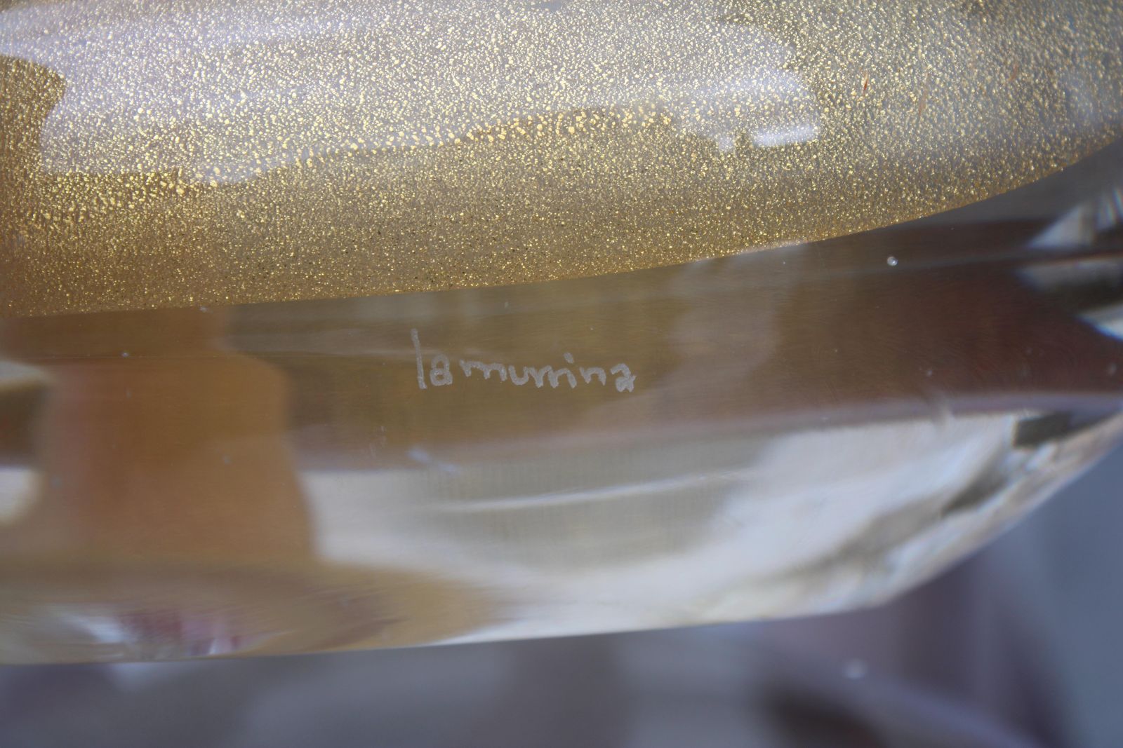 photo furniture Duck In Murano Glass La Murrina And Brass Italian Design 1970 Gold Dust