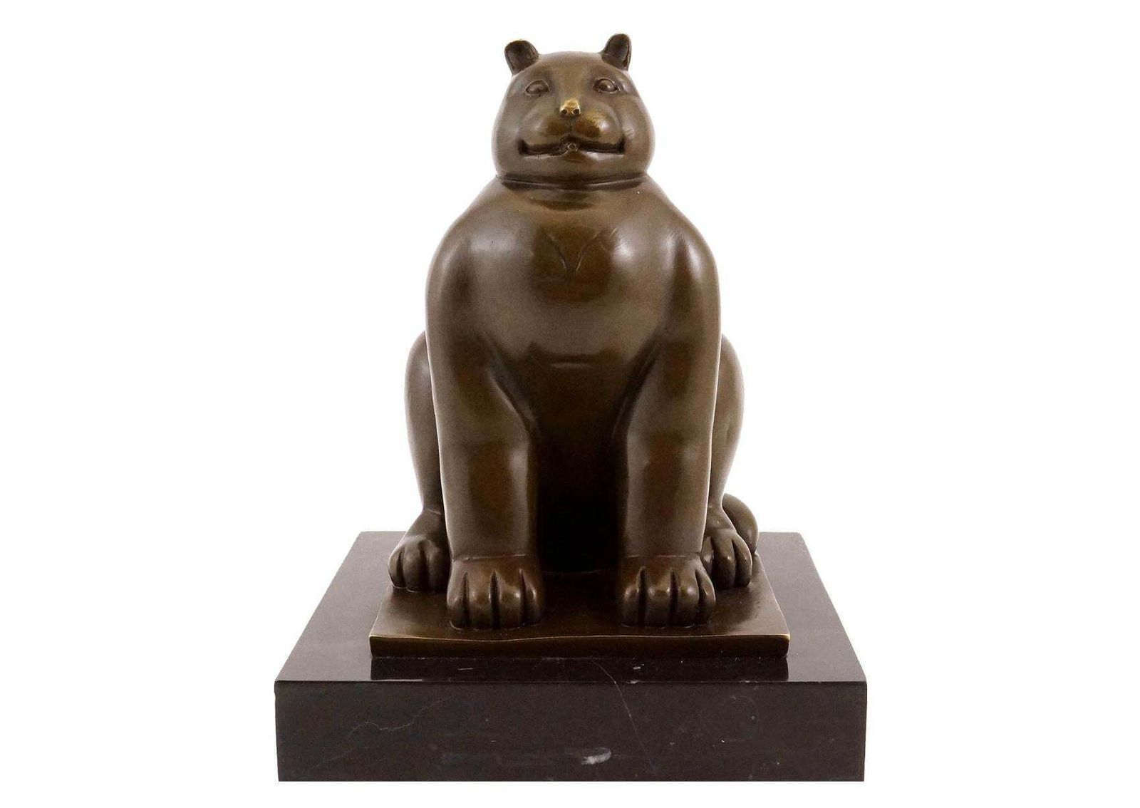 Sculpture Fat Cat In Bronze, Contemporary Style, 20th Century photo furniture