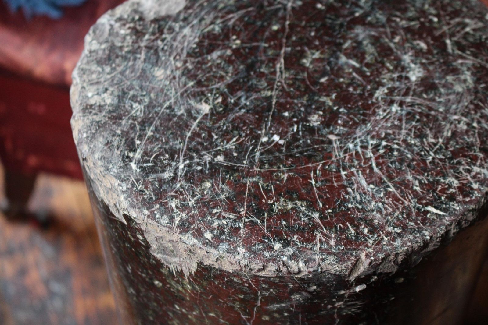 19th Century Rosso Levanto Marble Plinth Column Bust Country House Sculpture photo vinterior