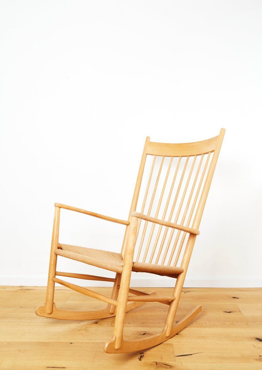 Vintage J16 Rocking Chair By Hans J. Wegner For Fdb Møbler, 1960s