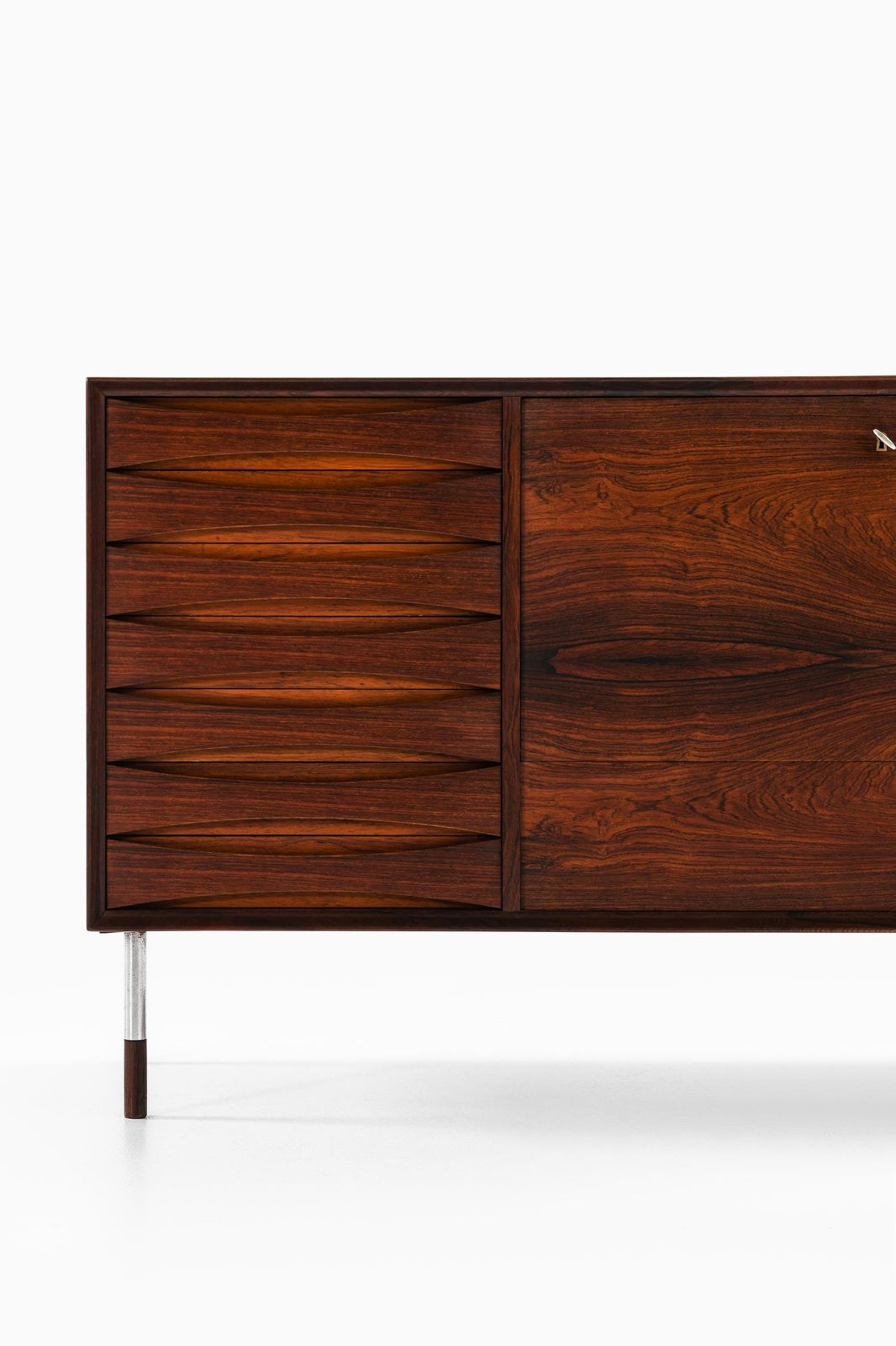 Sideboard In Rosewood And Steel By Arne Vodder, 1950s photo Furniture