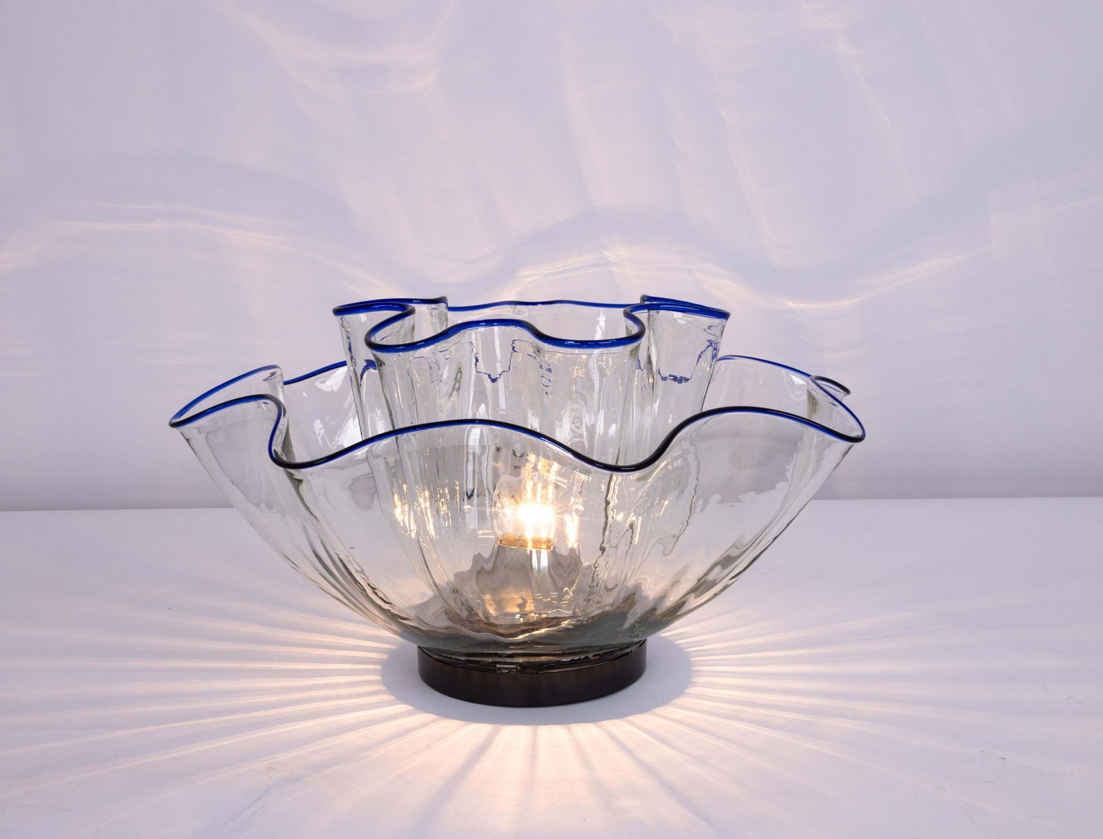 photo vintage Large Murano Glass Galea Lamps By Adalberto Dal Lago For Vistosi, Italy 1970s