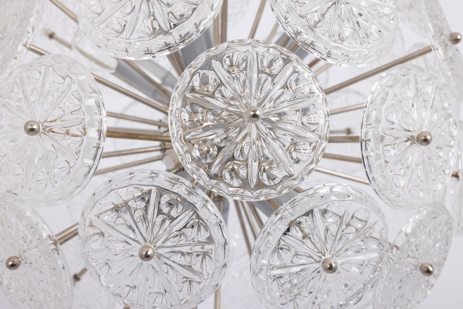 Stunning Floral Chrome Sputnik Chandelier, Germany, 1960s photo furniture