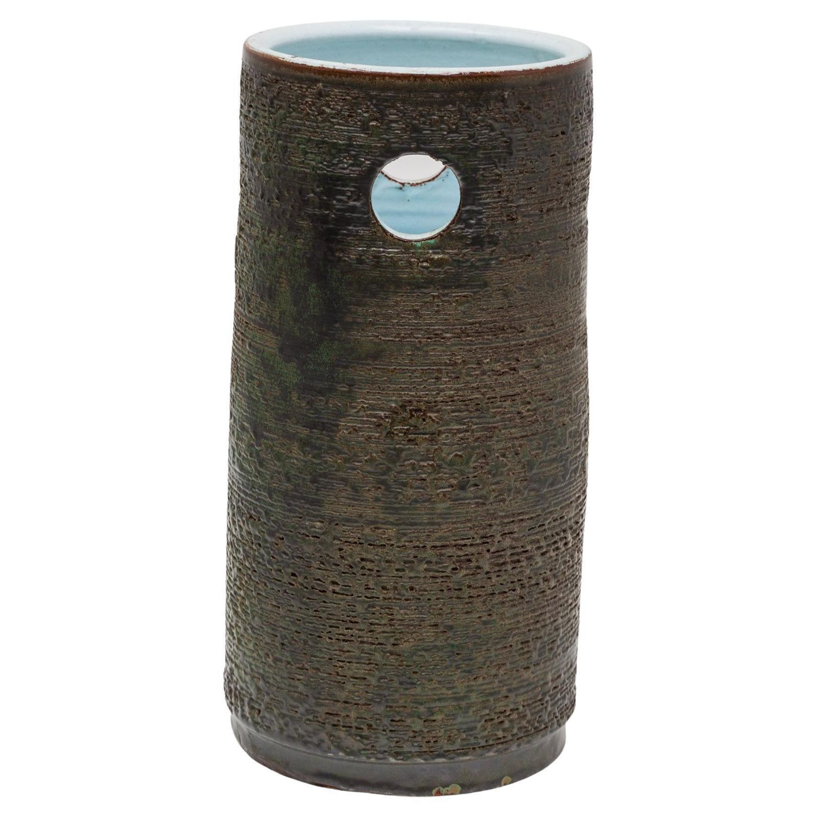 Cylindrical Ceramic Umbrella Stand By Perignem, 1960s