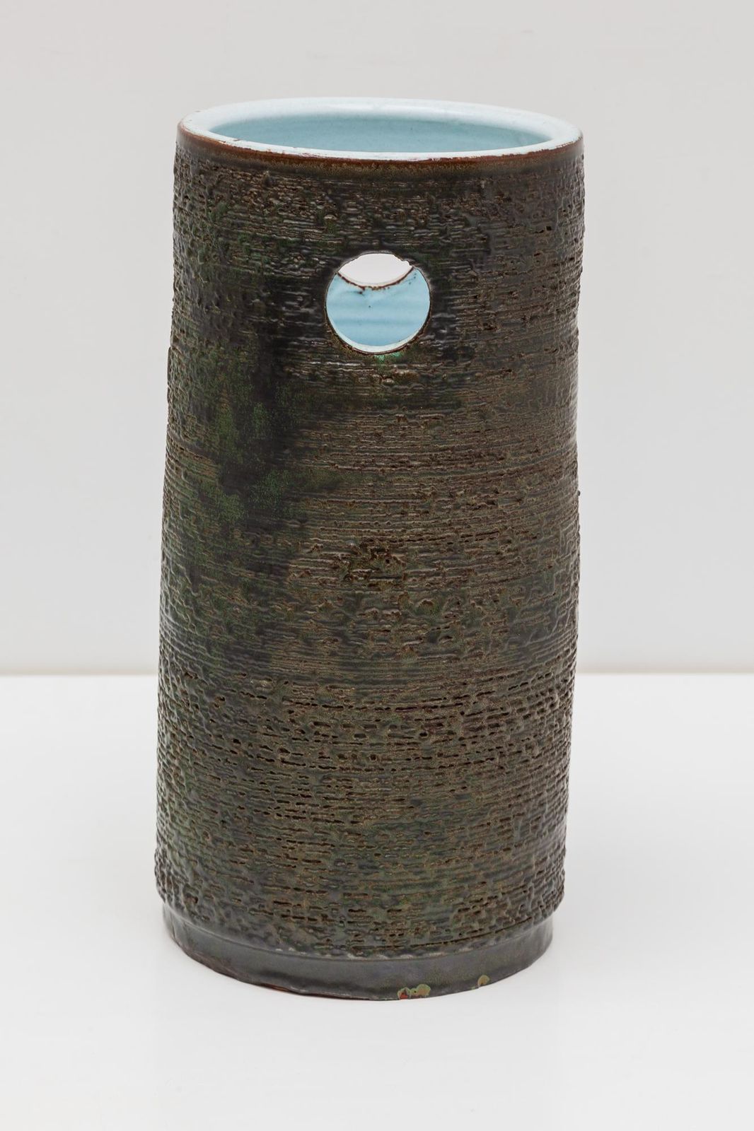 Cylindrical Ceramic Umbrella Stand By Perignem, 1960s photo for sale
