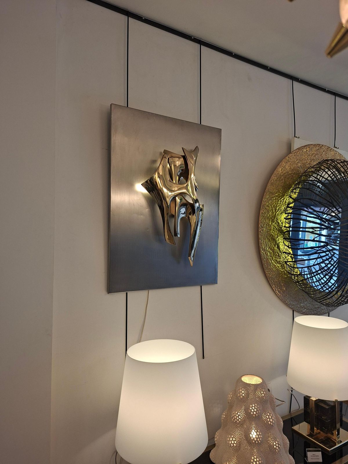 Fred Brouard, Bronze Sculptural Sconce N°19/50, Circa 1970 photo buy