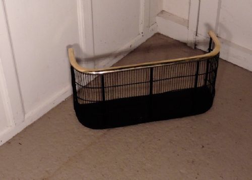 Georgian Brass And Iron Club Fender Or Nursery Fire Guard