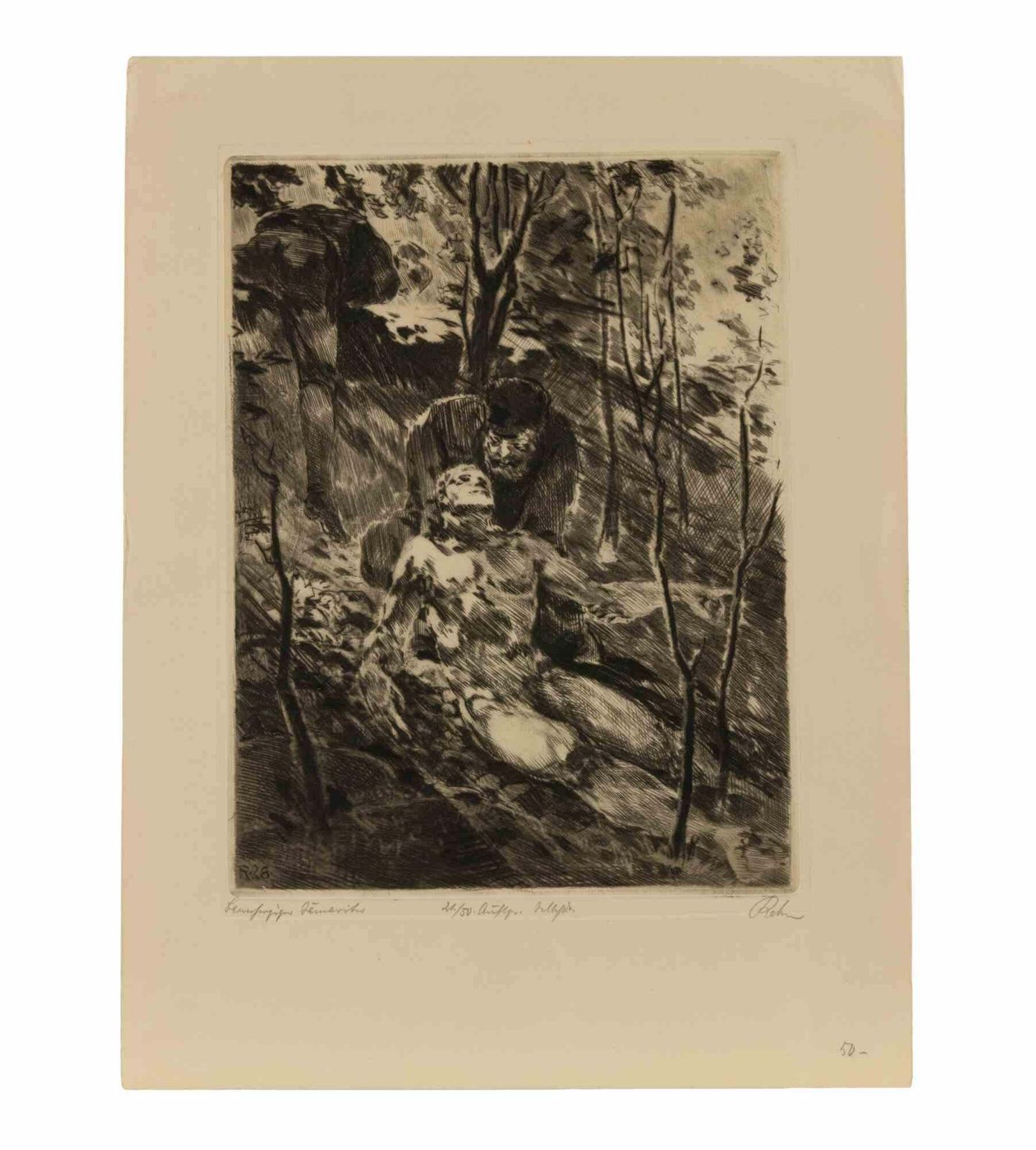 Walter Richard Rehnembrace In A Landscape   Etching By W.R. Rehn   1930s1930s photo furniture