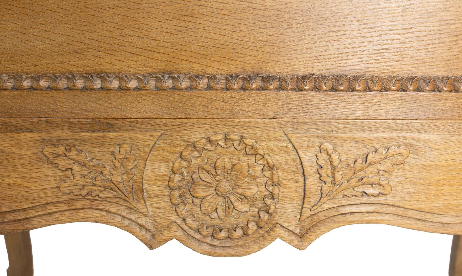 French Louis XV Style Oak Commode Chest Of Drawers, Circa 1940 photo vintage