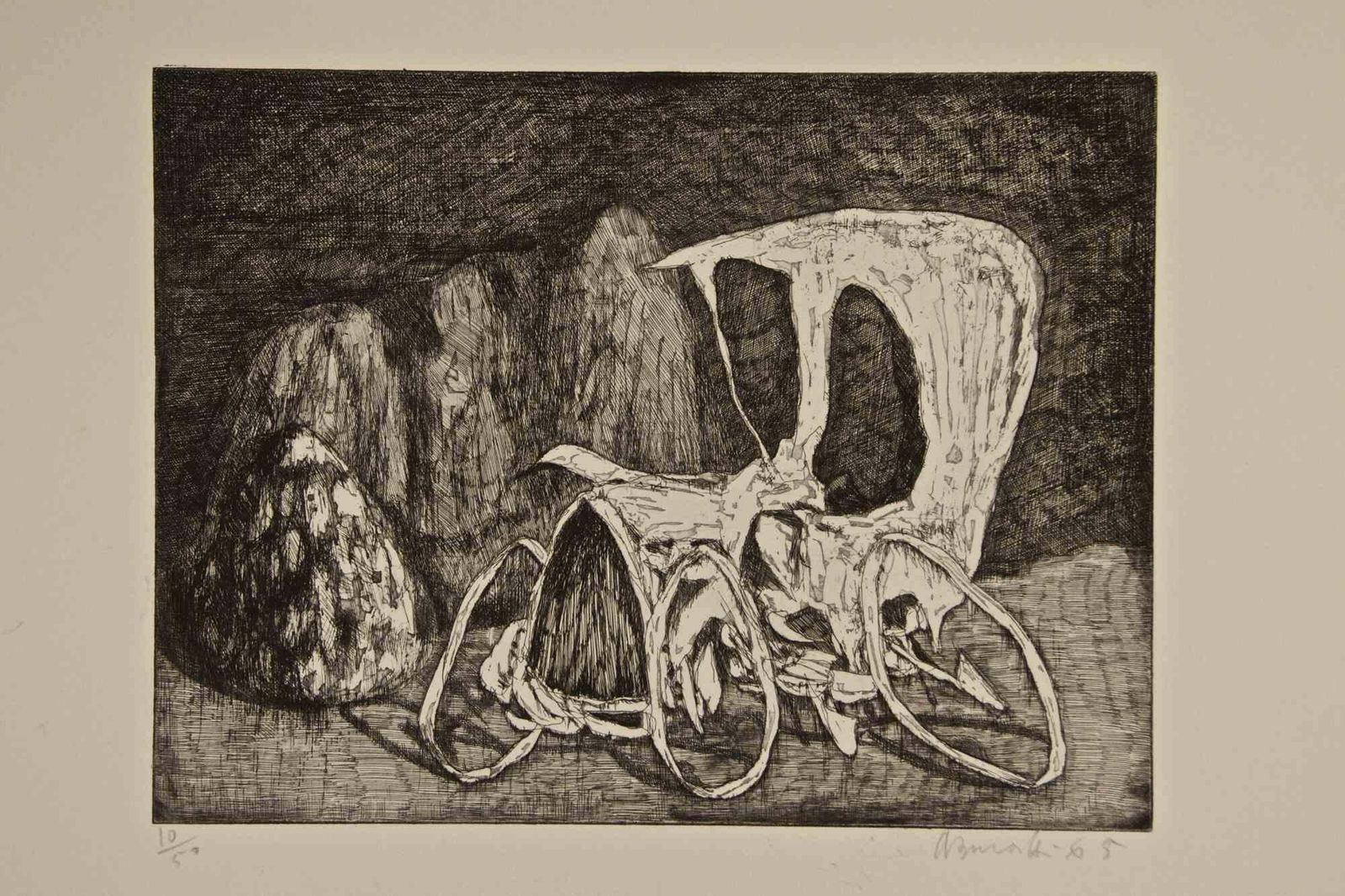 Armando Buratticlunker And Rocks   Etching By Armando Buratti   19651965