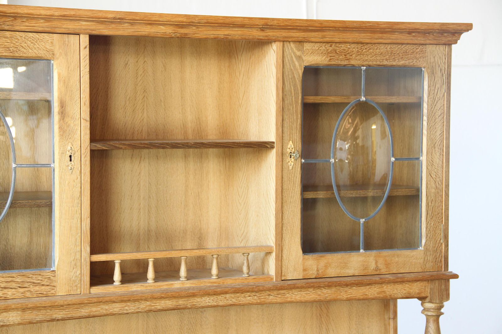 Vintage 1970s Danish Brutalist Light Oak Dining Cabinet, Henning Kjærnulf Style photo vintage