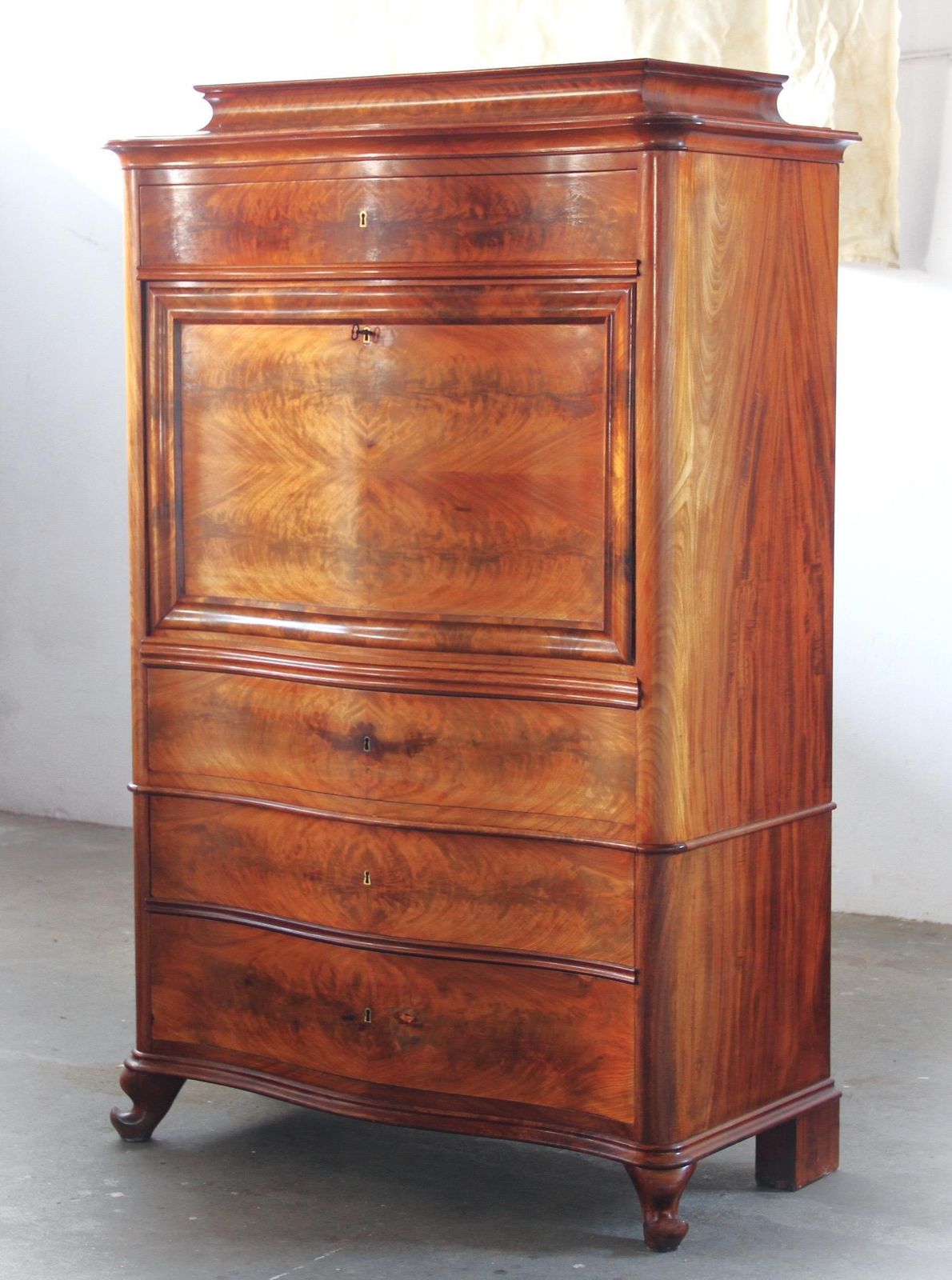 photo buy Vintage Danish Walnut 19th Century Escritoire / Secretary, Victorian Style