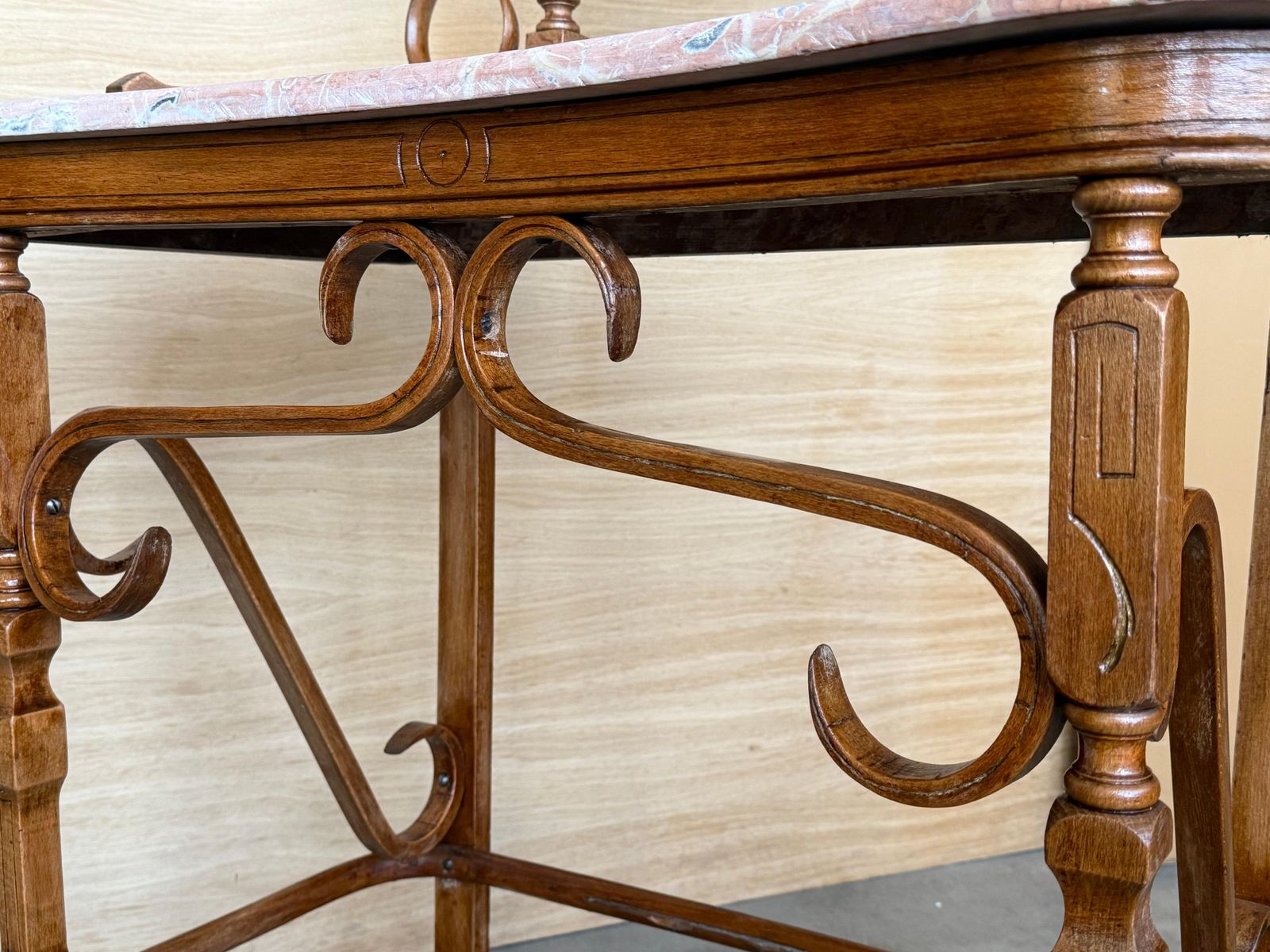 Furniture Victorian Bentwood Thonet Style Dressing Table With Marble Top photo
