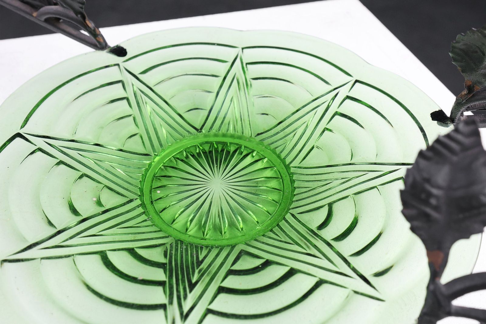 Art Deco Glass And Metal Fruit Bowl, France, 1920s photo vinterior