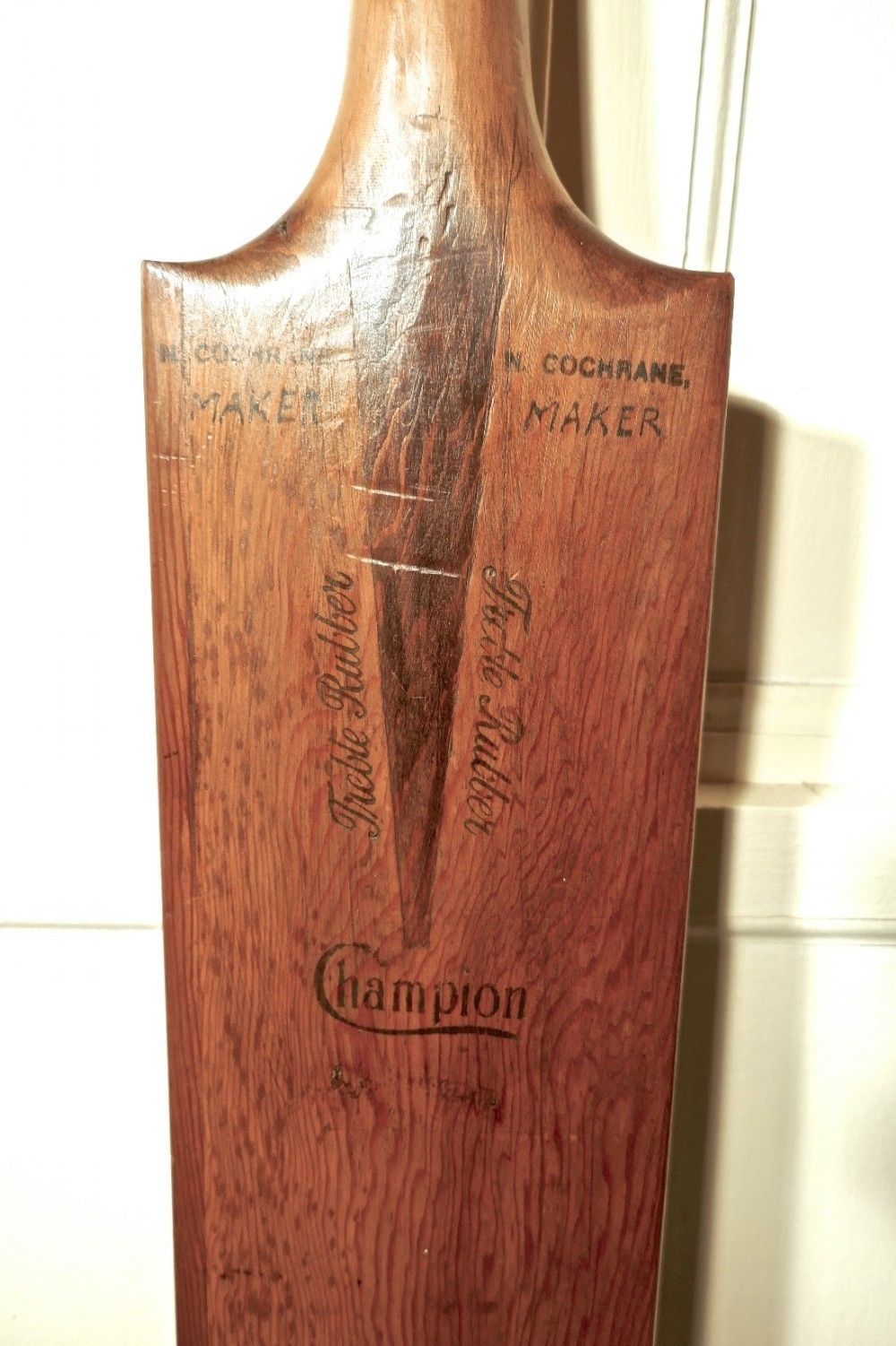 Very Rare Extra Large Champion Cricket Bat By N Cochrane, Trade Sign photo furniture